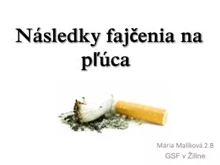 n sledky faj enia na p ca