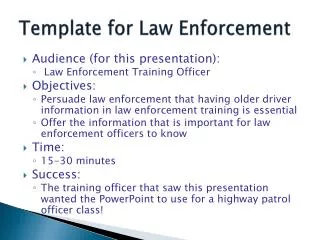 Template for Law Enforcement