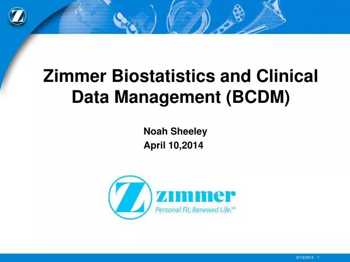 zimmer biostatistics and clinical data management bcdm