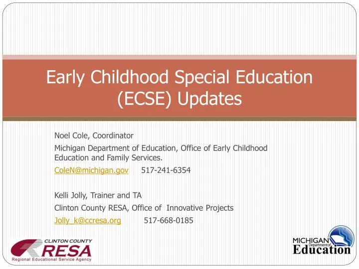 early childhood special education ecse updates