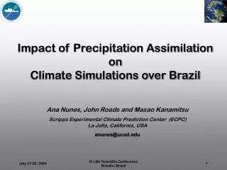 Impact of Precipitation Assimilation on Climate Simulations over Brazil