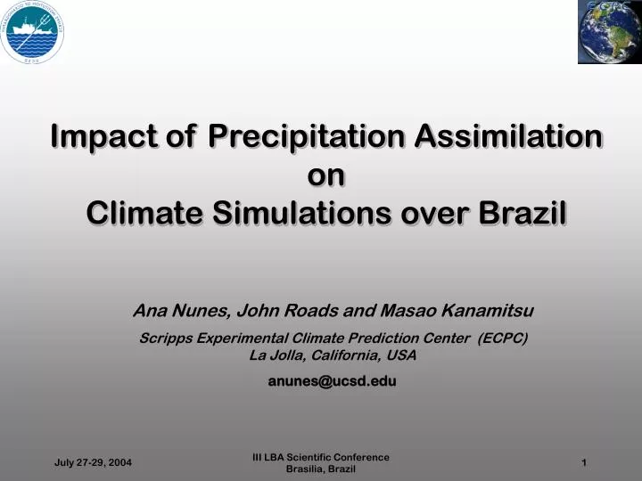impact of precipitation assimilation on climate simulations over brazil
