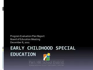 Early Childhood special education