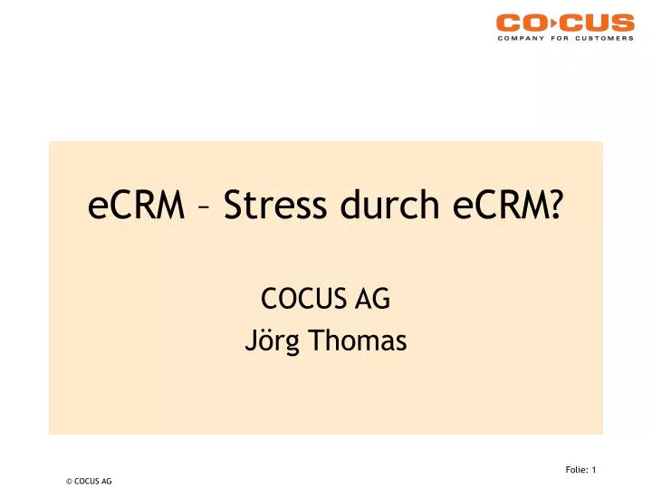 ecrm stress durch ecrm