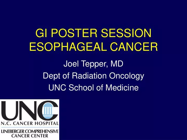 gi poster session esophageal cancer