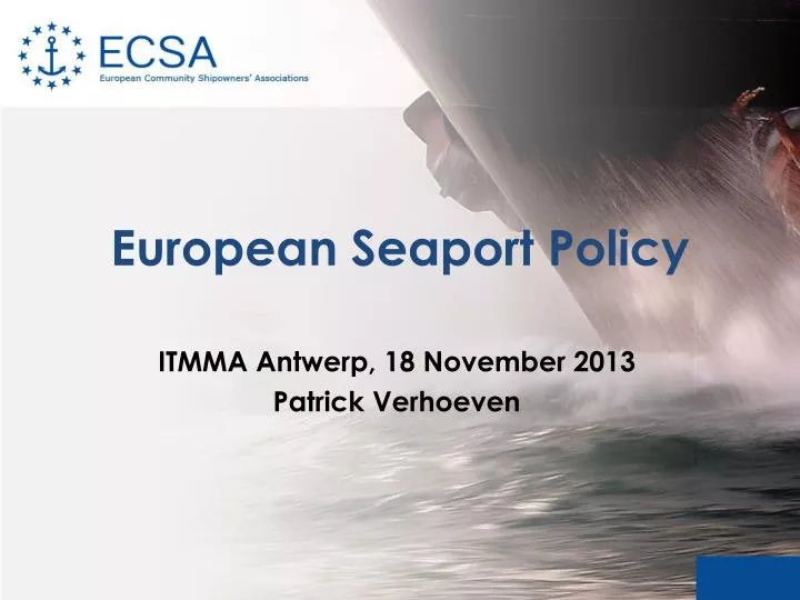 european seaport policy