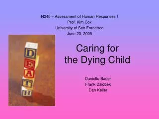 Caring for the Dying Child
