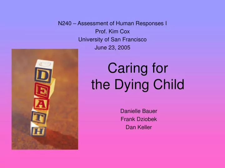 caring for the dying child