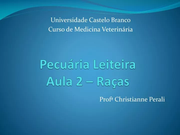 pecu ria leiteira aula 2 ra as