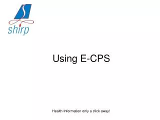 Using E-CPS