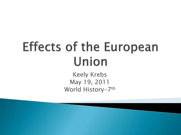 effects of the european union