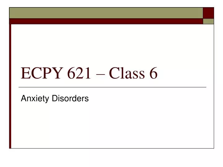 ecpy 621 class 6