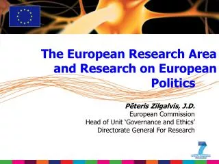 The European Research Area and Research on European Politics