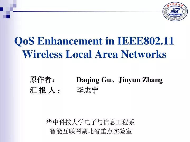 qos enhancement in ieee802 11 wireless local area networks