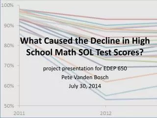 What Caused the Decline in High School Math SOL Test Scores?