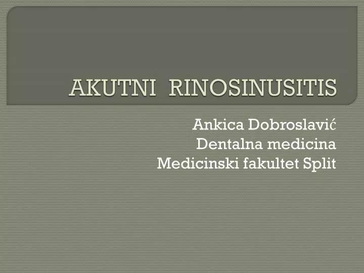 akutni rinosinusitis