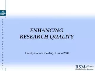Enhancing research quality