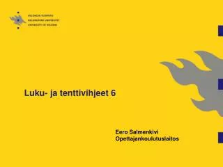 luku ja tenttivihjeet 6