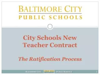 City Schools New Teacher Contract The Ratification Process