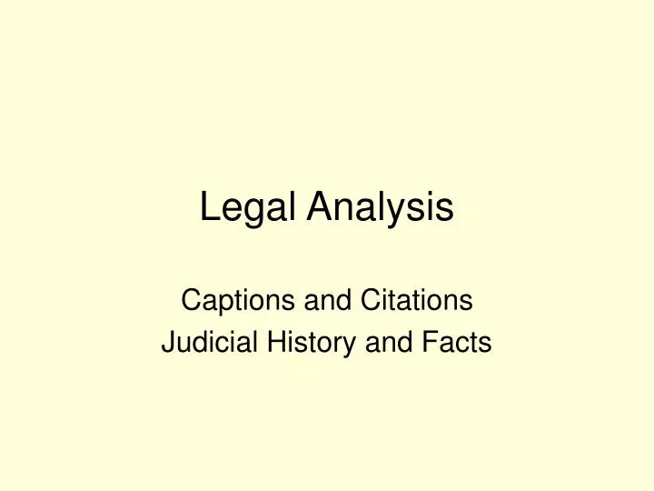 legal analysis