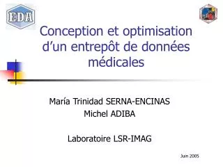 conception et optimisation d un entrep t de donn es m dicales