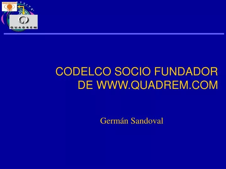 codelco socio fundador de www quadrem com