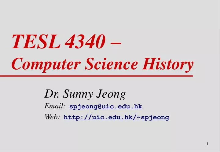 tesl 4340 computer science history