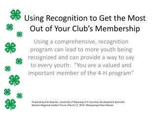 Using Recognition to Get the Most Out of Your Club’s Membership