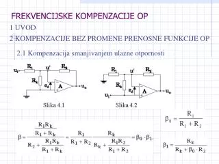 frekvencijske kompenzacije op