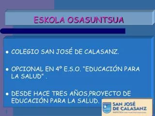 eskola osasuntsua