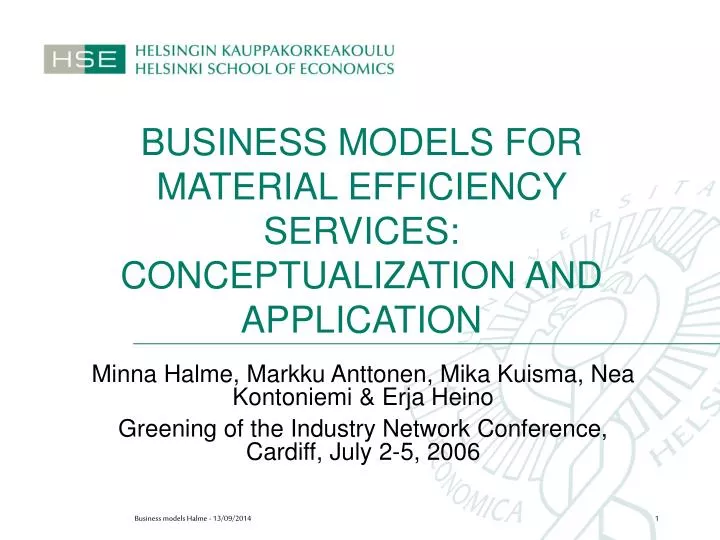 business models for material efficiency services conceptualization and application