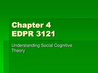 Chapter 4 EDPR 3121