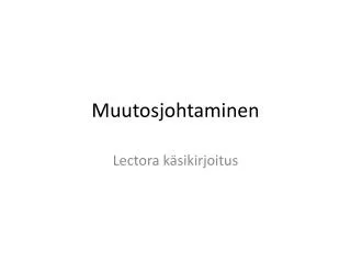 muutosjohtaminen