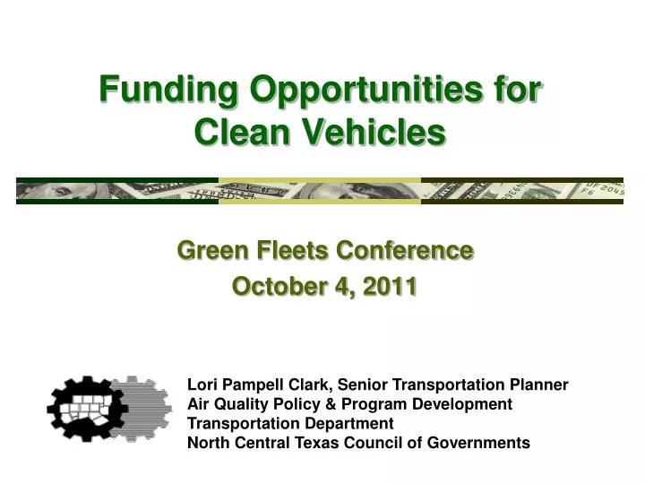 funding opportunities for clean vehicles