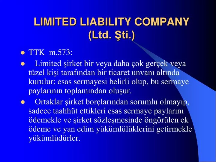 limited liability company ltd ti