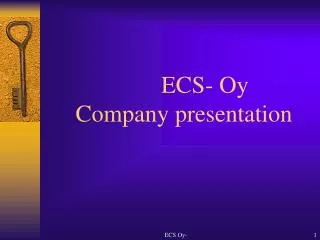 ECS- Oy Company presentation