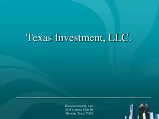 texas investment llc