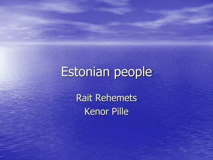estonian people