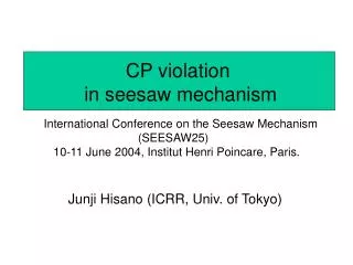 CP violation in seesaw mechanism