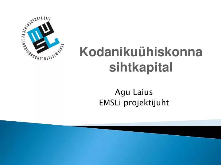 agu laius emsli projektijuht