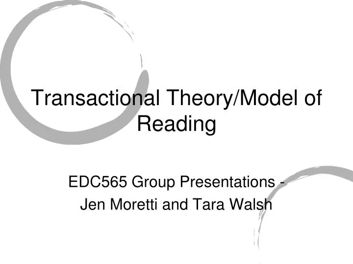 transactional theory model of reading