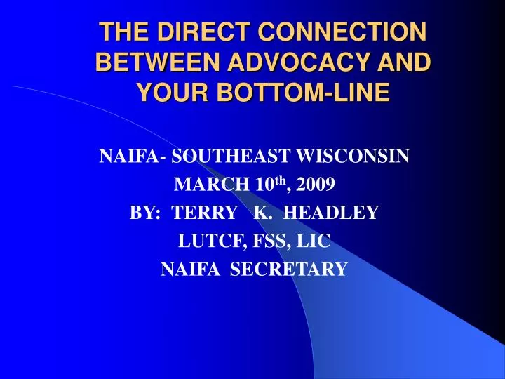 the direct connection between advocacy and your bottom line