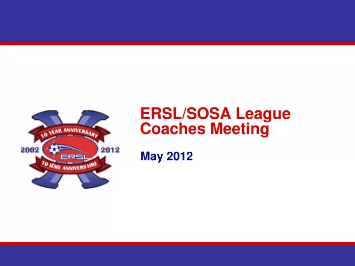 ersl sosa league coaches meeting