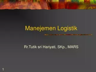 manejemen logistik