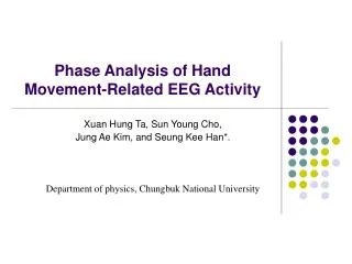 Phase Analysis of Hand Movement-Related EEG Activity