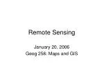 Remote Sensing - slide 1