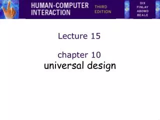 Lecture 15 chapter 10