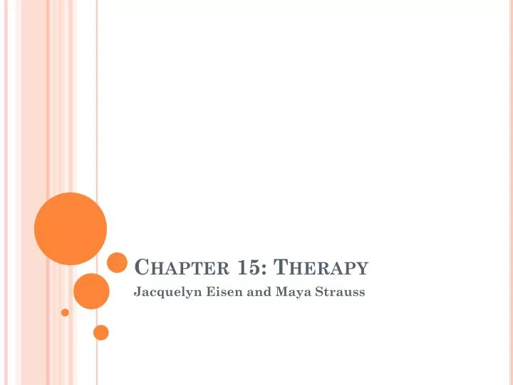 chapter 15 therapy
