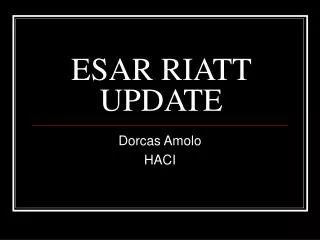 esar riatt update