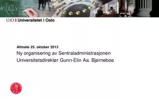allm te 25 oktober 2013